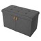 Seville Classics Cushioned Ottoman Shoe Storage Bench, Modern Gray